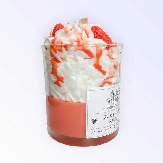 Strawberry Muffin Dessert Candle
